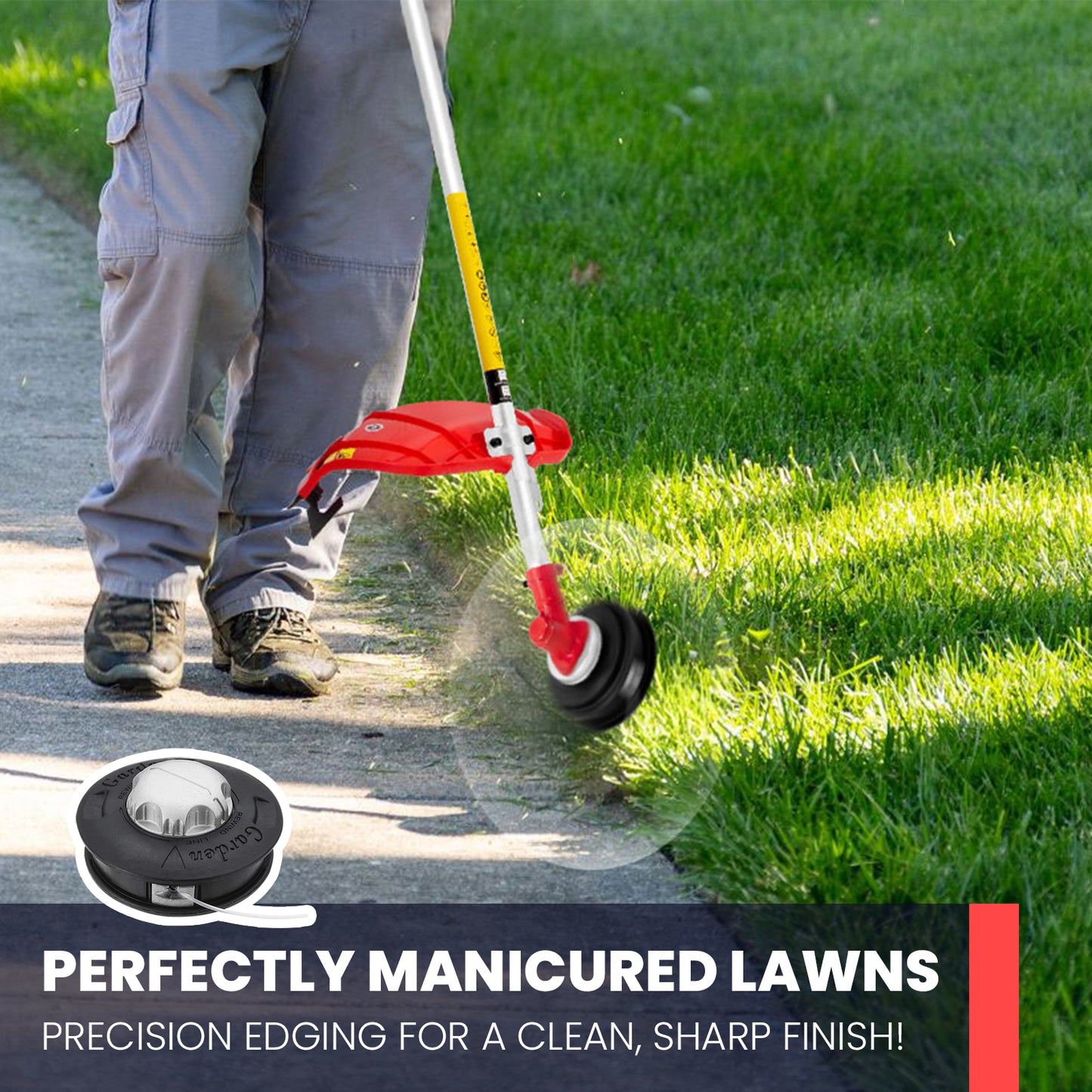 Grade 52cc Petrol Garden Multi Tool, 3 Poles, Strimmer, Hedge Trimmer, Pruner, Brush Cutter