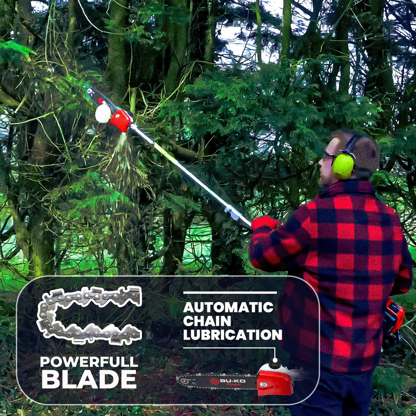 Grade 52cc Petrol Garden Multi Tool, 3 Poles, Toolbag, Strimmer, Hedge Trimmer, Pruner, Brush Cutter