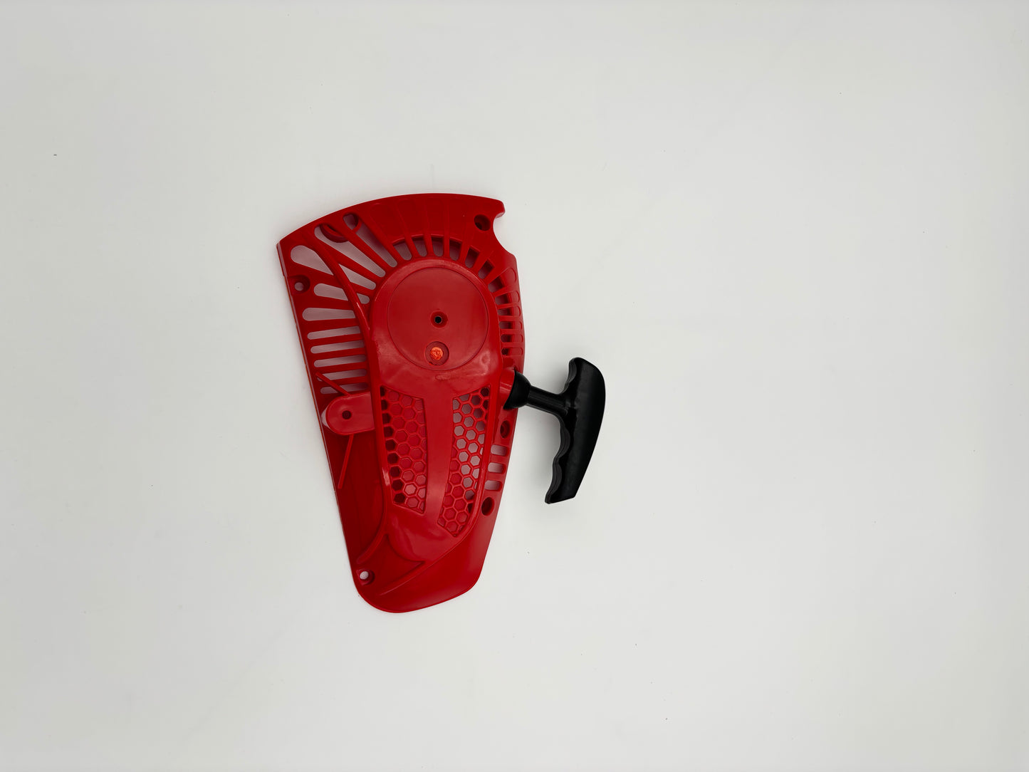 BU-KO Replacement Recoil Pull Starter Assembly for BU-KO 26cc Chainsaw – Red Plastic Housing with Black T-Handle
