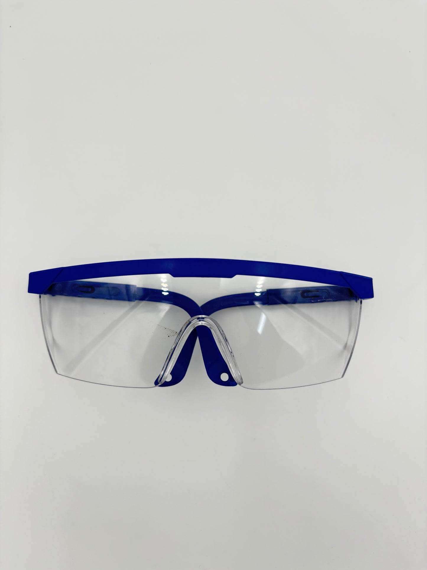 BU-KO Safety Goggles – Anti-Fog, Scratch-Resistant, Clear Lens with Blue Frame